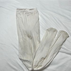 White tights pantyhose. Worn but still good.